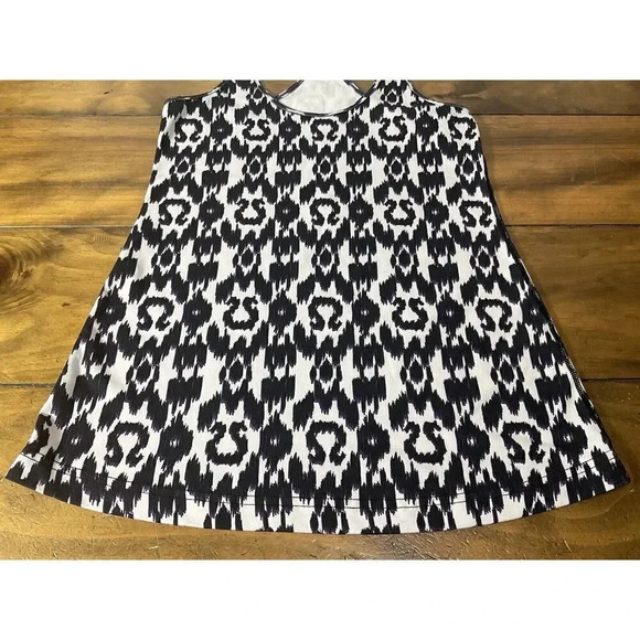 Lululemon Ikat Cool Racerback Tank Black Purple Women's Size 6 Logo Print - Picture 3 of 8